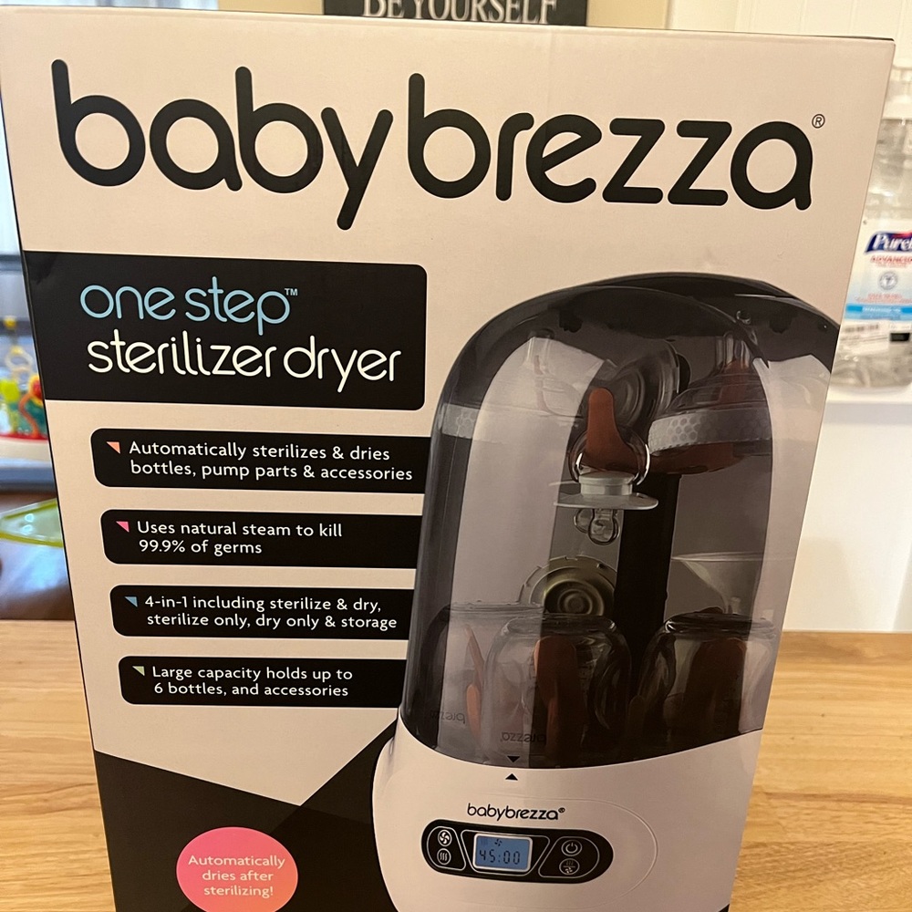 Baby Brezza bottle sterilizer. Never opened or used!!